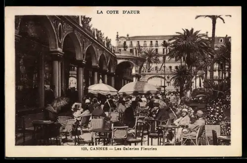 AK Cannes, Les Galeries Fleuries