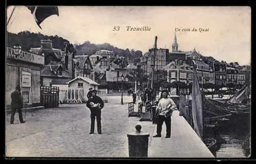 AK Trouville, Un coin du Quai