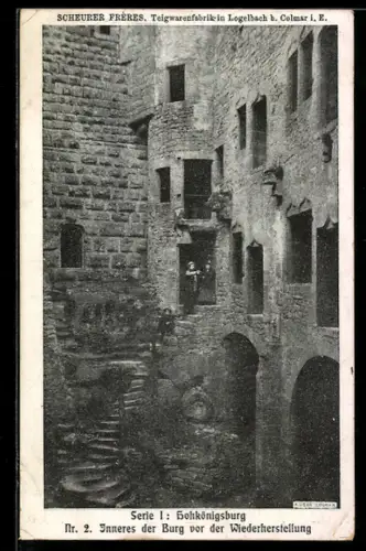 AK Hohkönigsburg, Inneres der Burg vor der Wiederherstellung