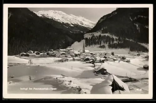 AK Ischgl im Paznauntal, Ortsansicht im Winter