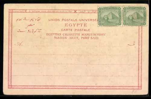 Lithographie Gizeh, Sphynx et Pyramides, Colosse de Ramses II. à Memphis