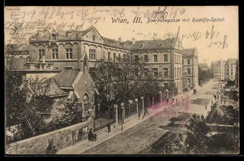 AK Wien, Boerhavegasse mit Rudolfs-Spital