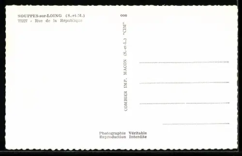 AK Souppes-sur-Loing, Rue de la Republique