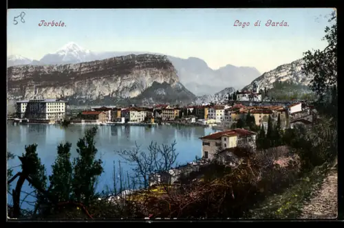 AK Torbole, Blick auf den Ort, Lago di Garda