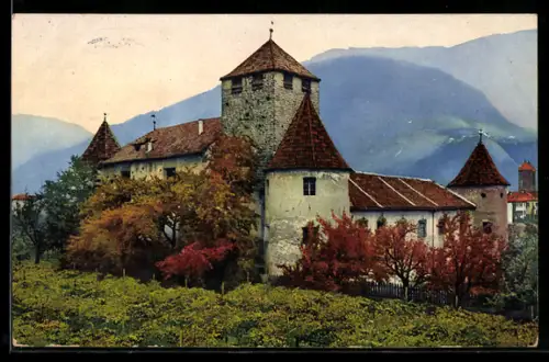 Künstler-AK Photochromie Nr. 3484: Bozen, Schloss Maretsch im Süd-Tirol