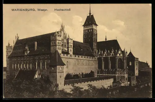 AK Marienburg, Ansicht der Süd-Ost-Seite