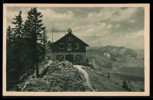 AK Starnberger Hütte, Gesamtansicht am Laberjoch