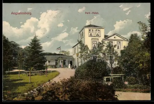 AK Augustenburg, Park-Hotel, Aussenansicht
