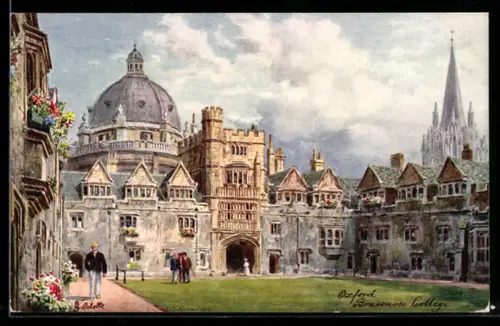 Künstler-AK Raphael Tuck & Sons Nr. 7643: Oxford, Brasenose College