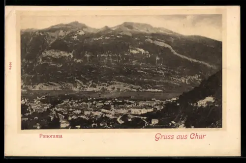 AK Chur, Panorama mit Bergen