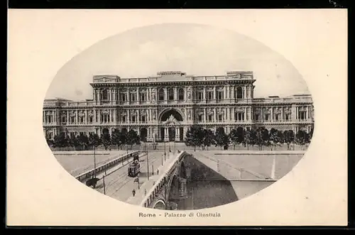 AK Roma, Palazzo di Giustizia, Strassenbahn