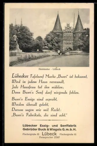 AK Lübeck, Blick auf das Holstentor