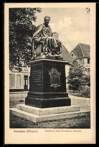 AK Kempen /Rhein, Denkmal des Thomas a. Kempis