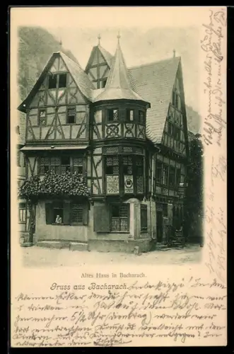 AK Bacharach, Altes Haus in Bacharach