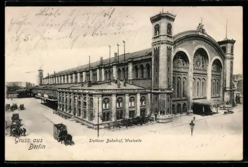 AK Berlin, Stettiner Bahnhof, Westseite, Invalidenstrasse