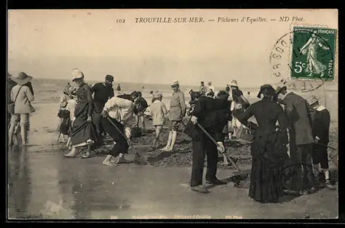 AK Trouville-sur-Mer, Pêcheurs d `Equilles