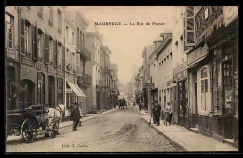AK Maubeuge, la Rue de France