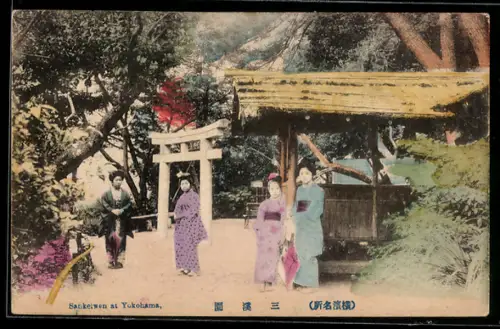 AK Sankeiwen at Yokohama, Geishas im Park