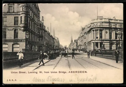 AK Aberdeen, Union Street, looking W., from Union Bridge