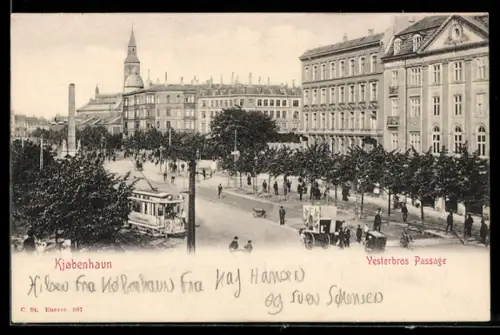 AK Kjobenhavn, Vesterbros Passage, Strassenbahn