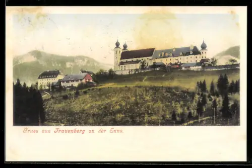 AK Frauenberg an der Enns, Panoramablick