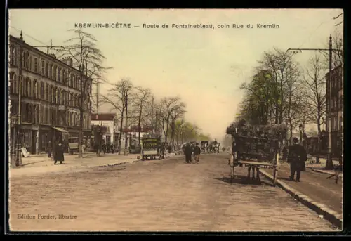 AK Kremlin-Bicetre, Route de Fontainebleau, coin Rue du Kremlin