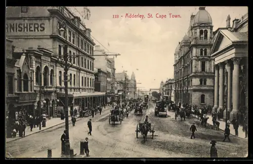 AK Cape Town / Kapstadt, Adderley Street, Blick in die Strasse
