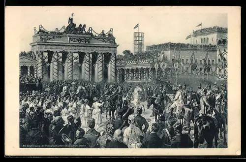 AK Berlin, Einzug der Truppen am 16. Juni 1871