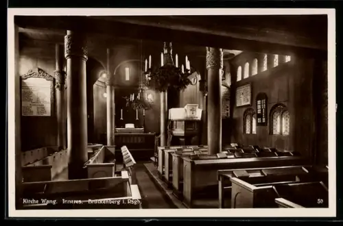 AK Brückenberg, Inneres der Kirche Wang