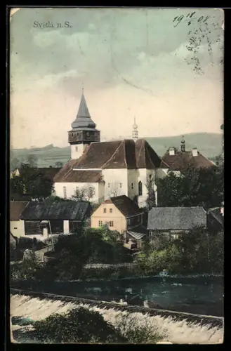 AK Svetlá n. S., Blick zur Kirche
