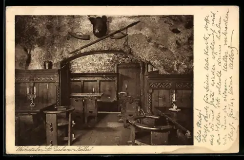 AK Wien, Weinstube St. Urbani-Keller, Am Hof 12, Innenräume