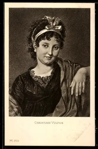 Künstler-AK F. Bury: Goethes Freundinnen, Christiane Vulpius
