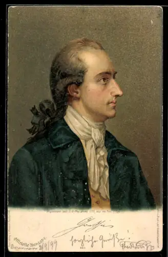 AK Portrait Johann W. Goethe