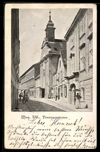 AK Wien, Passanten in der Penzingerstrasse