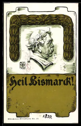 AK Heil Bismarck, Fürst Bismarck - Portrait im Profil