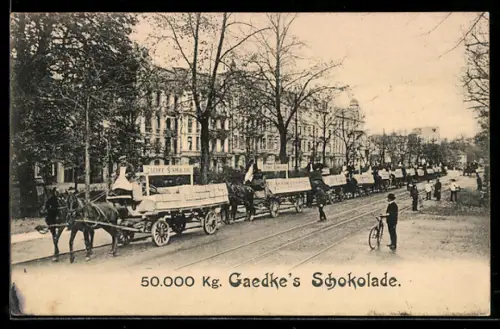 AK Pferdekutschen bringen Gaedke`s Schokolade