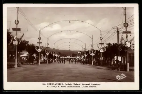 AK Saloniki, Internationale Ausstellung, In der Hauptallee