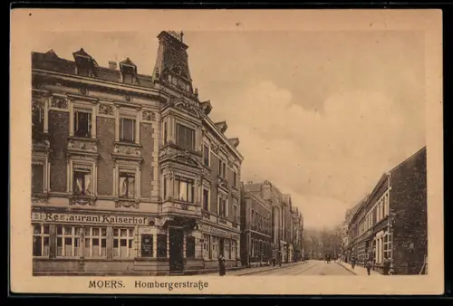 AK Moers, Restaurant Kaiserhof auf der Hombergerstrasse
