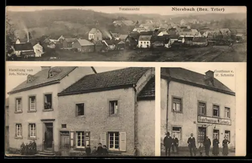 AK Niersbach /Trier, Handlung von Joh. Neises, Gasthaus von W. Schmitz, Totalansicht