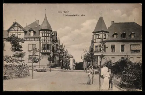 AK Eisleben, Partie in der Schönerstedtstrasse