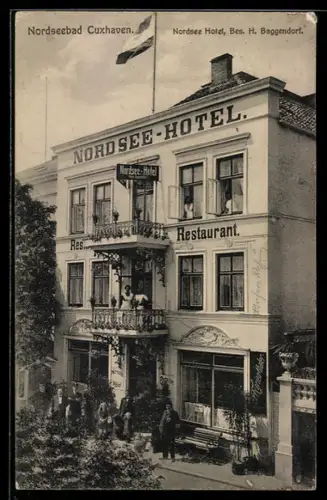 AK Cuxhaven, Nordsee Hotel, Bes. H. Baggendorf