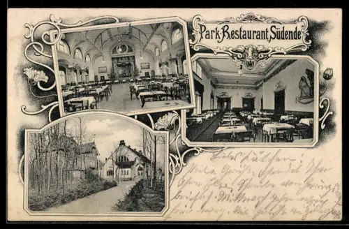 AK Berlin-Steglitz, Park-Restaurant Südende