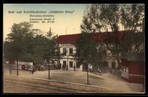 AK Dresden-Striesen, Gasthof Sächsischer Prinz, Schandauer Strasse 11