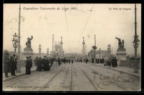 AK Liége, Exposition Universelle 1905, Le Pont de Fragnée, Ausstellung