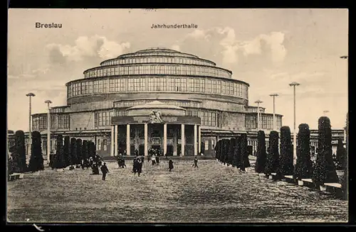 AK Breslau, Jahrhunderthalle, Ausstellung