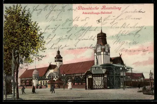 AK Düsseldorf, Ausstellungs-Bahnhof