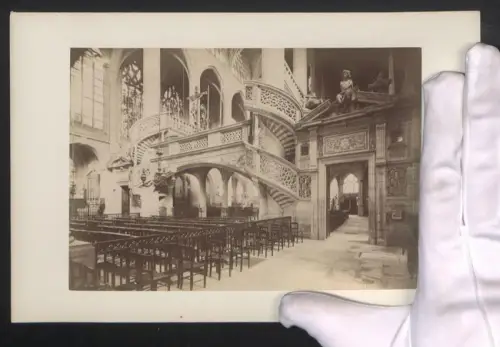 Fotografie unbekannter Fotograf, Ansicht Paris, St. Etienne du Mont, Interieur, Grossformat 16 x 25cm