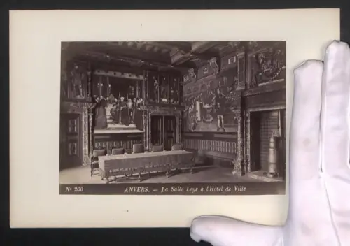 Fotografie unbekannter Fotograf, Ansicht Anvers, La Salle Leys à l`Hotel de Ville, Grossformat 16 x 25cm