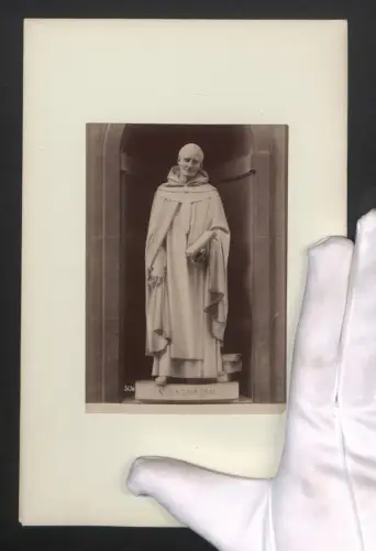 Fotografie unbekannter Fotograf, Ansicht Firenze, Statue von S. Antonio, Grossformat 25 x 17cm