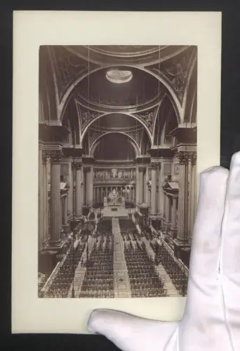 Fotografie unbekannter Fotograf, Ansicht Paris, Eglise de la Madeleine, Grossformat 25 x 17cm